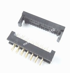 Flat Cable 14 Pins Wires IDC Ribbon 2.54mm pitch 12ft cable & 10 sets connectors