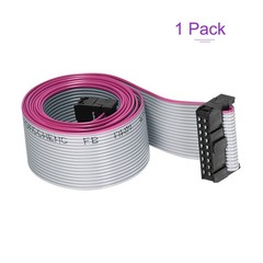 30Pin 30cm Long 2.54mm IDC Wire Flat Ribbon Cable FC – FC Connector w/Grey Color