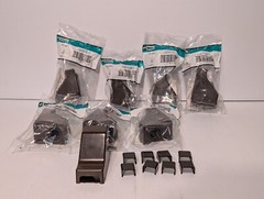 Lot of Panduit items: boxes, connectors, hangers, etc. as pictured plus more