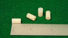 (8) Concord Round Plastic Spacer 1/4″D x 7/16″L Unthreaded #4 NOS