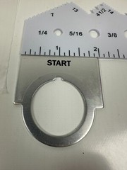 “Start with Silver Background Pushbutton Legend Alum. 2” Across for 30mm Buttons
