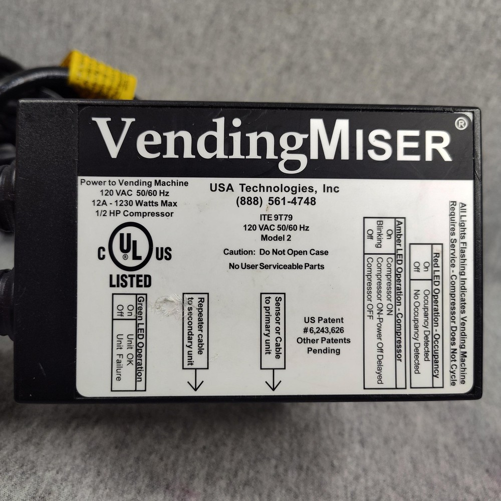 VendingMiser ITE 9T79 Model 2 Vending Machine Power Inlet 120VAC Black Unit