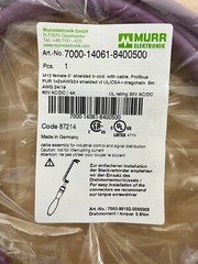NEW! Murr 7000-14061-8400500 M12 Female Shielded Profibus Cable – Code 87214