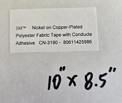 10.0″x8.5″ 3M EMI Shielding Fabric Tape CN-3190 with Conductive Adhesive