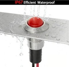 UL Listed 8mm Indicator Light Waterproof IP67 Metal Stainless Steel Indicator