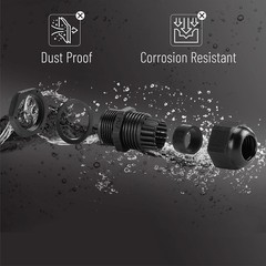 Bates- Nylon Cable Gland, 50 pcs, 3-16 mm Cable Gland Connectors, PG7, PG9, PG11