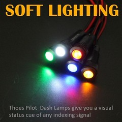 5Pcs 6mm LED Indicator Light Plastic Black Signal Dot Lamp 110 220VAC 1/4