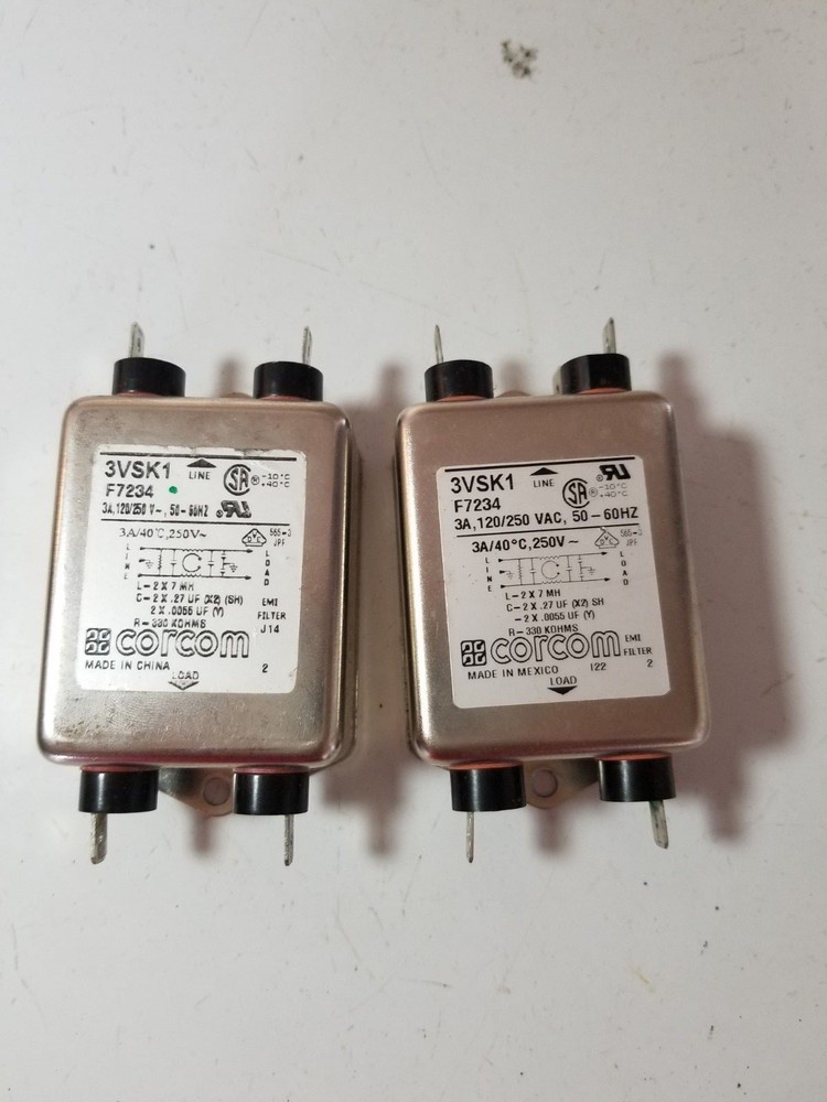 Corcom Line Filter, 3VSK1 (Lot of 2)