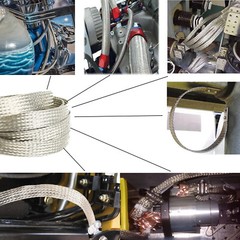 Expandable Ground Strap Wiring Braided Sleeving Metal Mesh for Cover Wire Lot
