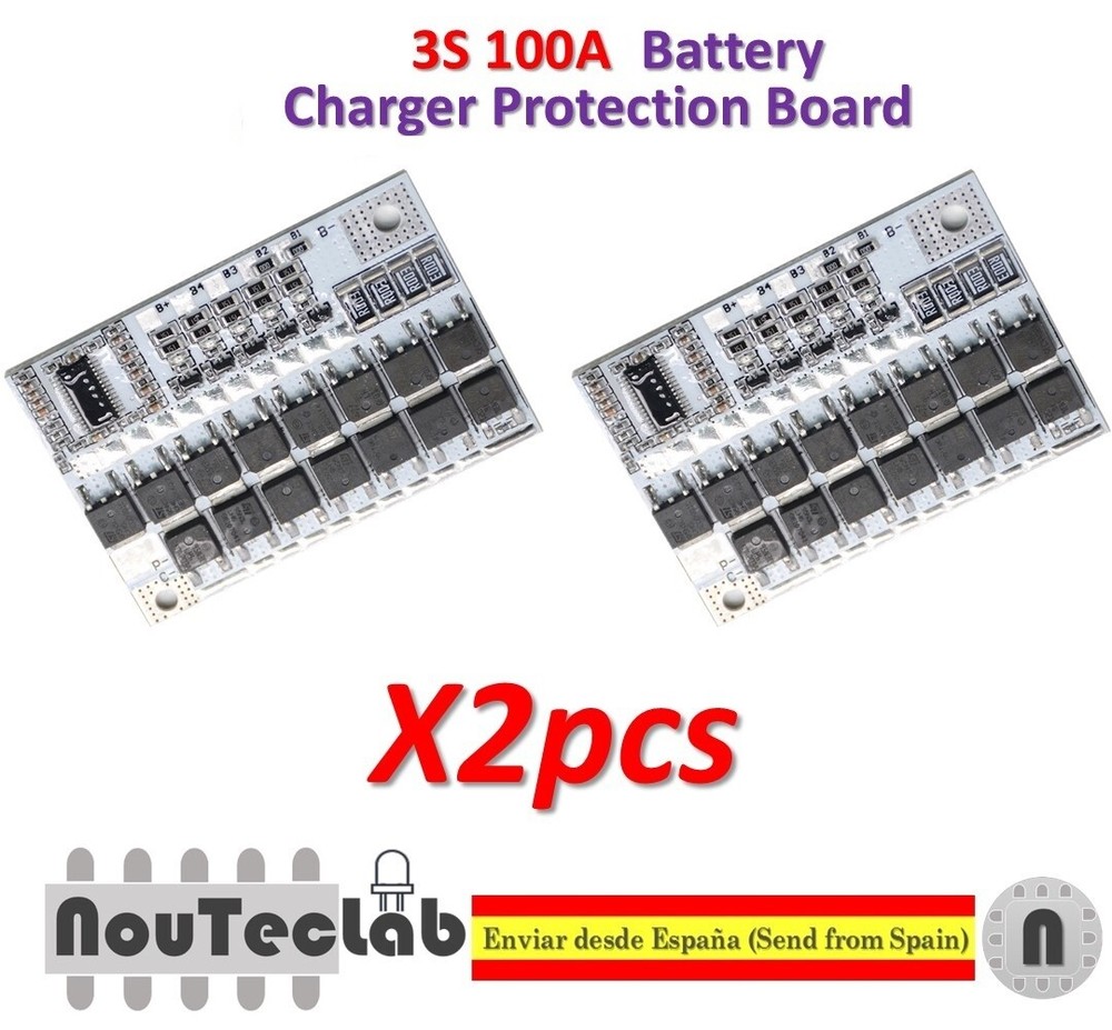 2pcs 3S 100A 10.8V BMS LiFePO4 LiFe Battery Protection Circuit Board