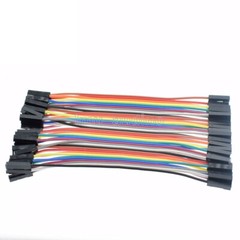 40PCS Female To Female Dupont Wire Cable Jumpers 10CM 2.54MM 1P-1P For Arduino