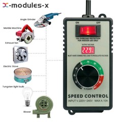 4000W Electronic Voltage Regulator Stepless AC Motor Speed Controller 110V/220V