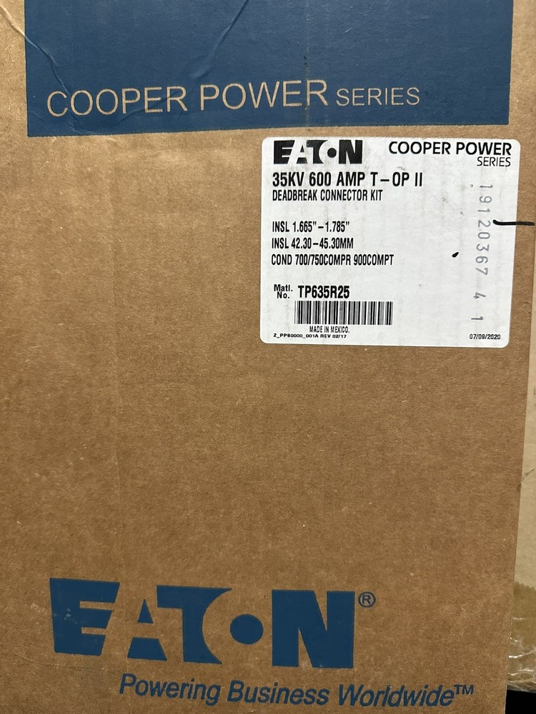 TP635R25 Eaton Cooper Power series T-OP II deadbreak connector, individual kit