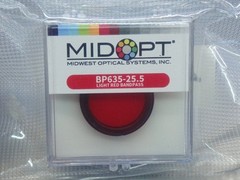 MIDWEST OPTICAL BP635-25.5 LIGHT RED BANDPASS FILTER 04200651244