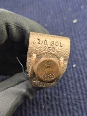 (QTY 6) BURNDY GBM29: 2SOL-250 2 CU LUG GROUND CONNECTOR