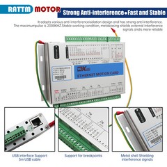 3/4/6 Axis Ethernet Port Breakout Board XHC MACH3 CNC Motion Controller Card
