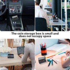 Dash-Mounted Coin Holder for Car, Compatible with Coins of Different Sizes, Fits