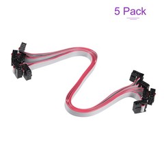 5 Pack Long 30CM 2.54MM Flat Ribbon Cable IDC 8 Pin Connector