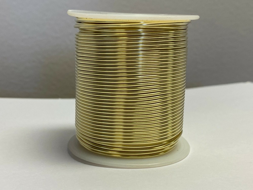 Yellow Brass Wire 16 Gauge 1 lb Spool (126 Feet) Diameter 0.050