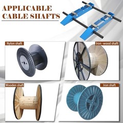 Wire Cable Reel Roller Stand 3307 LBS Commercial Industrial Steel Wire Dispenser