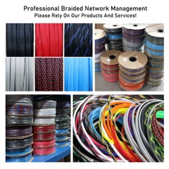 PET Nylon Braided Tube 3mm Bis 50mm Width Car Audio Cable Wire Sleeving Sheath
