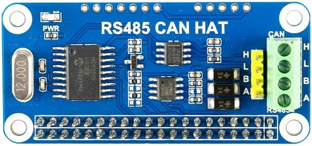 RS485 CAN HAT Raspberry Pi 4B/3B+/Zero W RS485 CAN UART RS485 Communication PCB