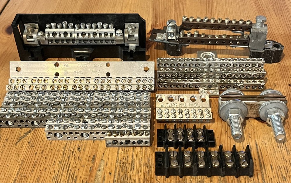 Lot of (18) Assorted Insulated Neutral – Ground Bars + Terminal Strips – READ
