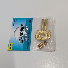 Jandorf 60142 Lamp Socket Keys Brass 1/2″ Extension 2 Pack New