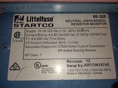 Littelfuse Startco SE-325 Neutral-Grounding-Resistance Monitor
