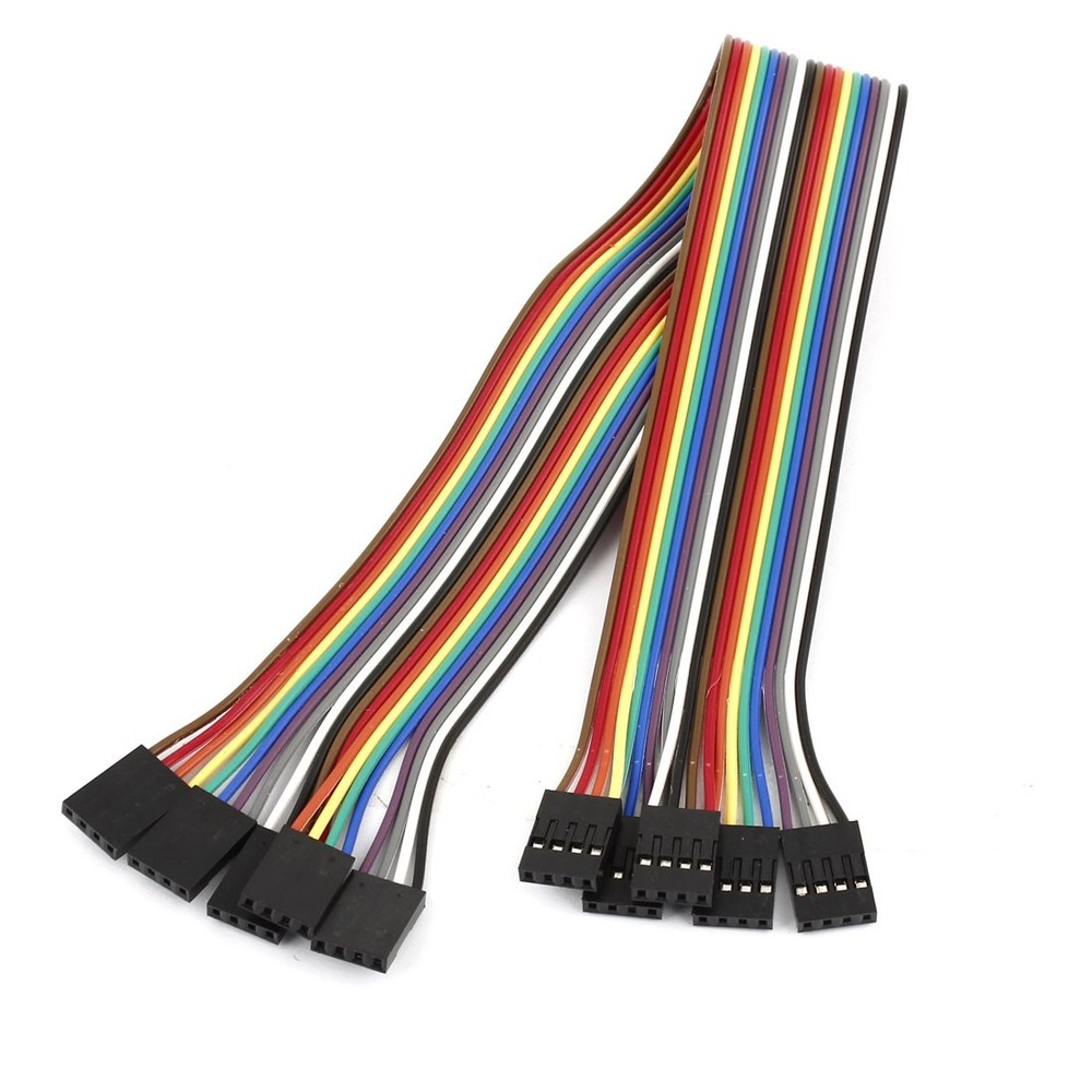 20cm 2.54mm 4 Pin Female to Female F/F Connect Jumper Wire Cable Line 5 Pcs