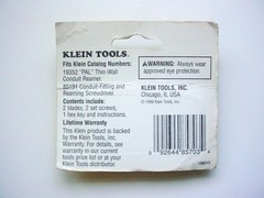 Klein Tools 19352 1/2″ 3/4″ Thin Wall Conduit Reamer & 19353 Spare Blade Kit NOS