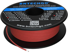 20 Gauge Silicone Wire Spool 250 Ft Red Flexible 20 AWG Stranded Tinned Coppe…