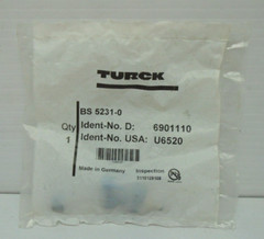 Turck BS 5231-0 Connector M8 Male Right Angle, 3 Pin Fits 3-5mm Dia. Cable #634S