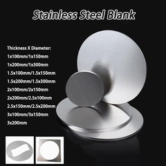 Stainless Steel Blank Disc Metal Plate Laser Cut Round Sheet Plate Ø 100mm-300mm