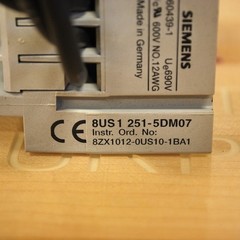 Siemens 8US1251-5DM07 Busbar Adapter System – USED