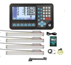 4 Axis RPM Digital Readout DRO Quill Axis with Linear Scale 4pcs 5um for Mill