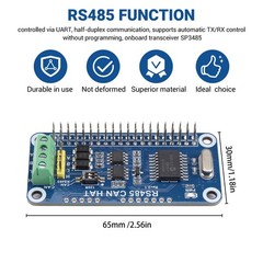 RS485 CAN HAT for Allows Stable Long-Distance Communication Supports 7117