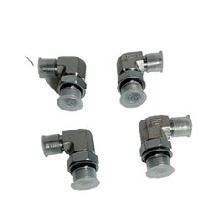 LOT OF 4 NEW Parker Electrical Fitting SMA-06 Elbow 3/8 O RING 90 DEGREE, STEEL