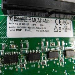 Square D MCM14M3 Single Meter Montitoring Assembly PCB 100-300VAC Made In USA