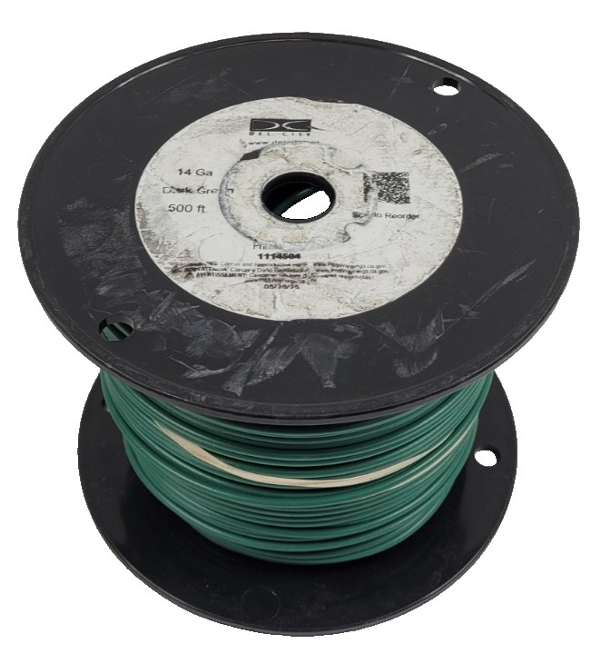 500FT Del City #14awg GPT PVC Automotive/Marine Primary Lead Wire 60V/80C Green