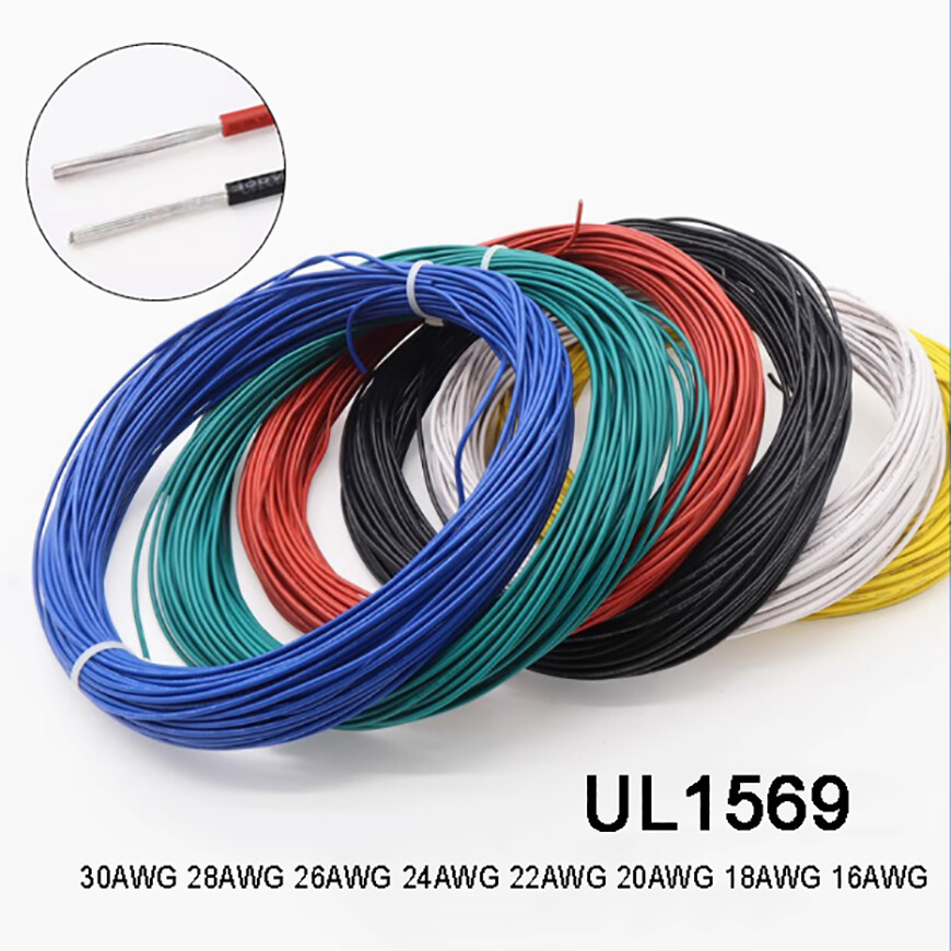 UL1569 22AWG Flexible Stranded PVC Electronic Wire Cable 300V Tinned Copper Wire
