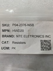 NTE FLAMEPROOF RESISTOR 1/2W .20 OHM 5% HWD20