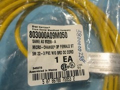 NEW BRAD HARRISON WOODHEAD 803000A09M050 MICRO CHANGE 3P FEMALE 80259A CABLE