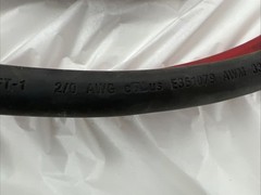 2/0 Gauge Pure Copper Ultra Flexible Welding & Battery Cable Black & Red w Lug
