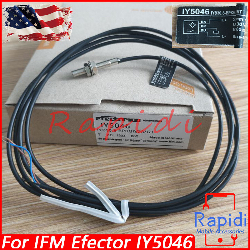 Inductive Proximity Sensor Switch10-36VDC 100mA For IFM IY5046 IYB30,8-BPKG/V2A