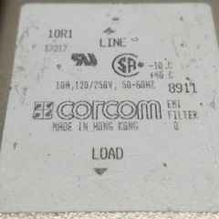 Corcom 10R1 EMI Filter, 10A, 120/250V, 50-60Hz – USED