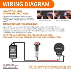 4 Pieces 12V LED Metal Indicator Lights 10mm IP67 Waterproof Low Power Pilot