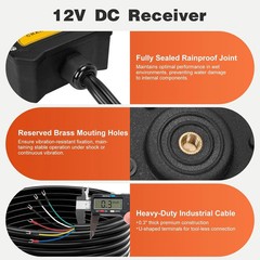 2-in-1 Trailer Remote Control 492ft Weatherproof 12V for Dump Truck Lift