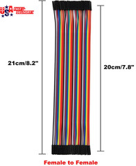 120Pcs Multicolored Dupont Wire 40Pin M/F, 40Pin M/M, 40Pin F/F Breadboard Jumpe