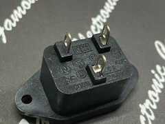 1pc NICOON NC-174 AC Power Inlet Socket 6A 250V – NOS, Made in Japan